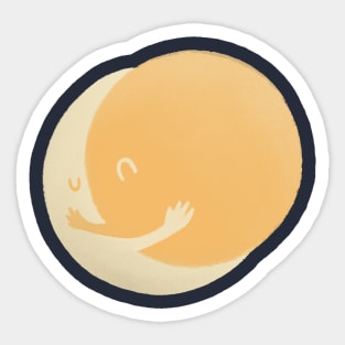 Give a Hug sun & moon Sticker